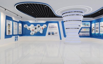 现代科技展厅3D模型下载